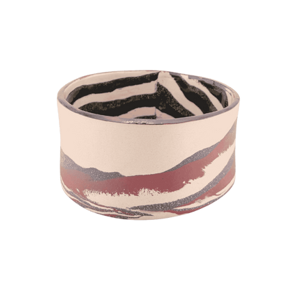 Custom Ceramic Dog Bowl – Handmade Tiger Stripe Pet Bowl