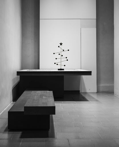Modern black and white room  with a DESY Tree - Modern modular  sculpture .
