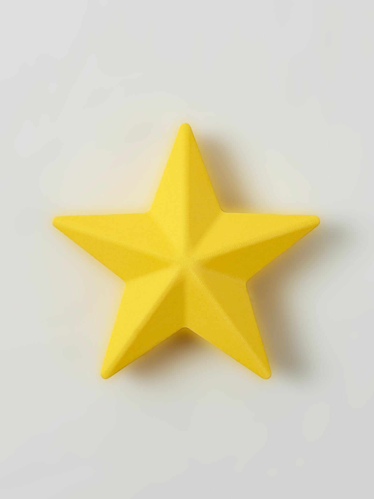 3D print Yellow star christmas ornament object on a white background