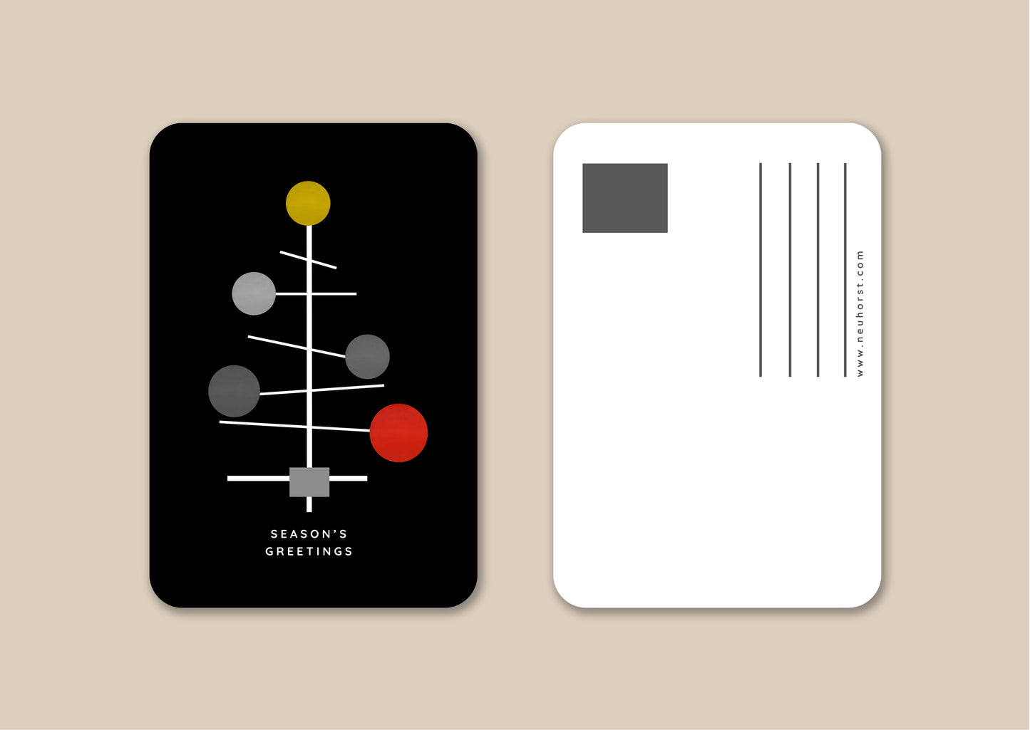 Set mit 8 DESY Tree Weihnachtskarten