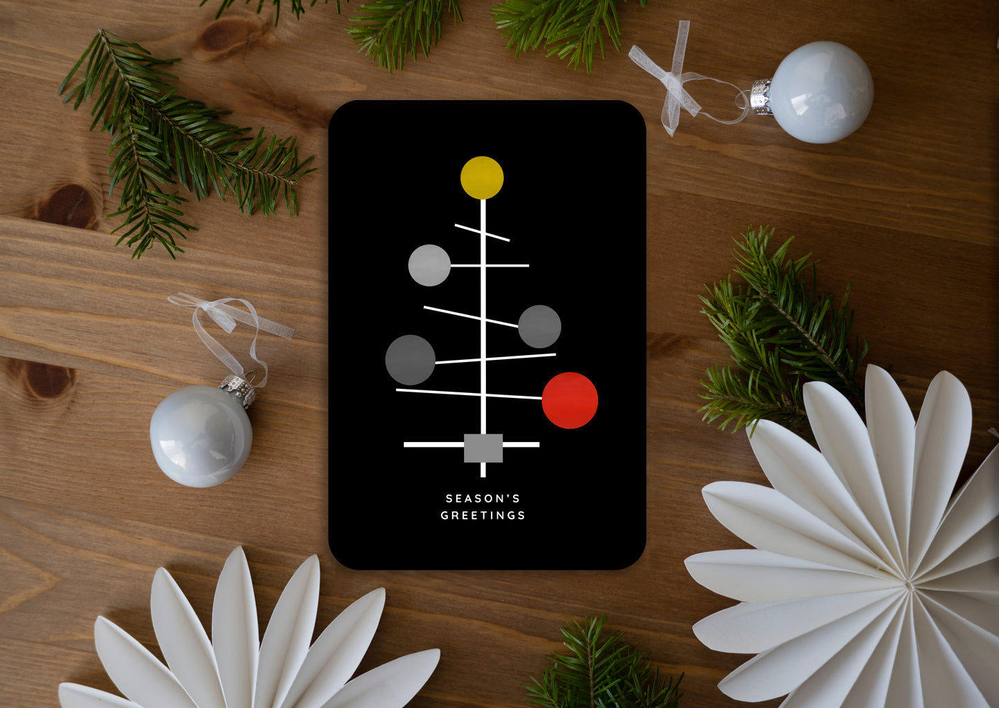 Set mit 8 DESY Tree Weihnachtskarten